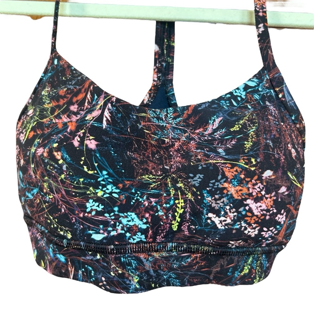 Lululemon Flow Y Bra B/C Cup Sz 2 NWOT in Foliage Overlay Multi Cottagecore RARE - Picture 7 of 16